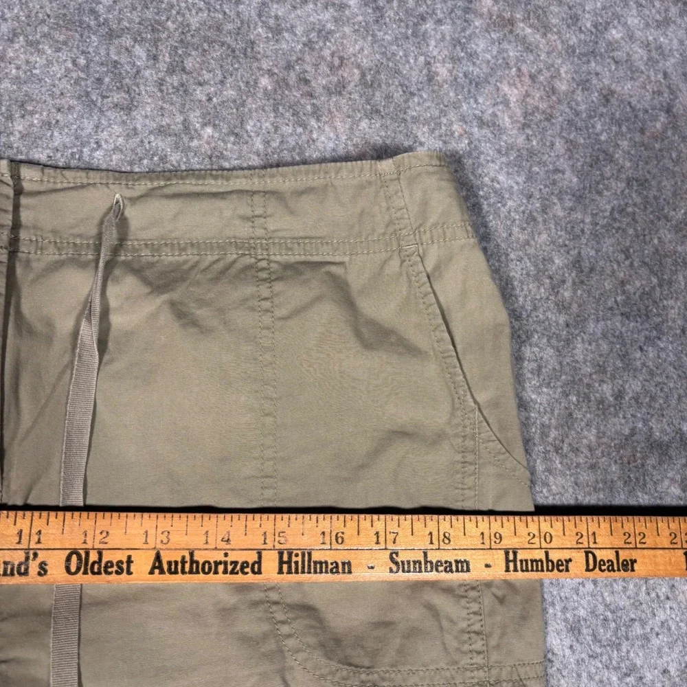 J.Jill Cargo Skirt Women 10 Olive‎ Green Drawstring Cotton Stretch Utility Mini